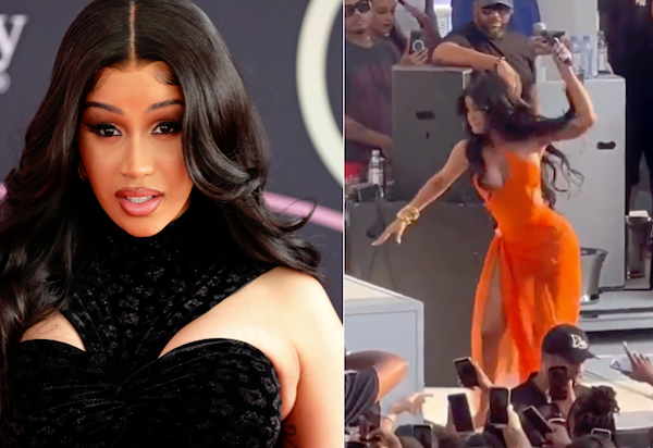 Watch Cardi B Throws Microphone At Fan Who Threw Drink At The Rapper