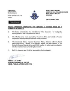 press release from the police administration