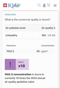 current air quality in accra