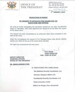 STATEMTENT: CANCELLATION OF NANA KWAME BEDIAKO'S PAN AFRICAN EVENT