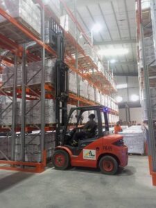 a forklift operator working.