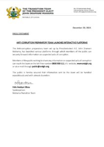 Operation Recover All Loot (ORAL) team announces reporting channel