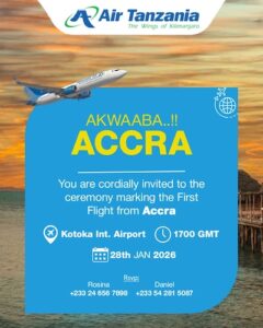 air tanzania now in ghana